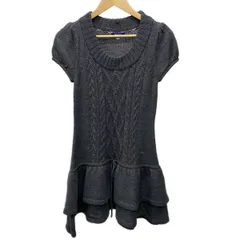 Burberry Blue Label(バーバリーブルーレーベル) ワンピース サイズ38 M レディース美品  - グレー 半袖/ひざ丈/ニット