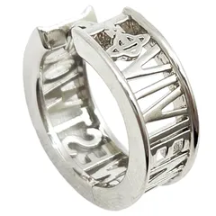 【中古】Vivienne Westwood ヴィヴィアン ウエストウッド ピアス ミンスターシングル フープピアス メッキ シルバー 片耳用 ロゴ レディース メンズ ユニセックス 【ブランドギャラリー東心斎橋店】