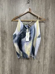 美品 CIAOPANIC チャオパニック タグ付き マーブル柄 キャミブラウス ブラウス シャツ sizeF/青×黄 ■◆ レディース