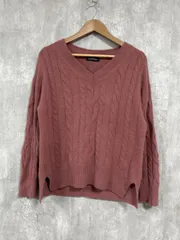 green label relaxing グリーンレーベルリラクシング ユナイテッドアローズ ケーブル編み ニット セーター sizeF/ピンク ◆■ レディース