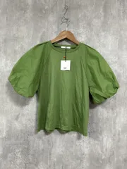 美品 sly スライ パフスリーブ 半袖 ブラウス シャツ sizeF/黄緑 ■◆ レディース