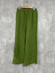 URBAN RESEARCH ITEMS アーバンリサーチ リネン混 ワイド イージー パンツ sizeF/緑 ■◆ レディース