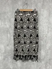 tocco closet トッコクローゼット レース 花柄 タイト スカート sizeM/黒 ■◆ レディース