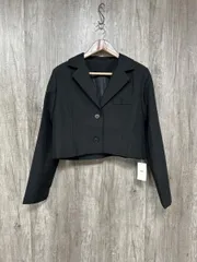 美品 SHEPP タグ付き ショート丈 テーラード ジャケット sizeL/黒 ◇■ レディース