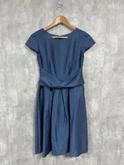 ef-de エフデ フォーマル パーティードレス ウエストクロス ワンピース size9/青 ■◆ レディース