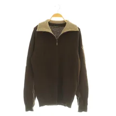 バブアー Barbour SPORTS 1/2 ZIP ニット セーター ハーフジップ 長袖 ウール S ブラウン /MY ■OSのサムネイル