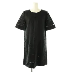 セオリー Theory ワンピース ひざ丈 半袖 リネン 0 黒 /HK