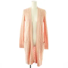 ローレンラルフローレン LAUREN RALPH LAUREN ロングカーディガン リネンコットン ケーブル ニット XXS TTP ライトピンク /ES ■OS