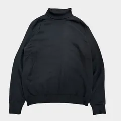 United Arrows UASB YMGT ミドルゲージ タートルネックニット ユナイテッドアローズ ブラック Lサイズ