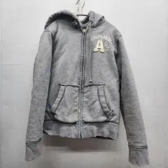 Abercrombie アバクロンビー ロゴ刺繍 ヴィンテージ フーデッドジップアップ L(M)