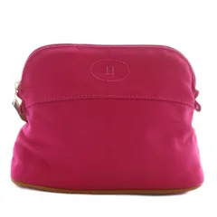 エルメス HERMES ボリードポーチミニ20 小物入れ キャンバス ロゴ 刺繍 ピンク 101629M 07 /XZ ■OH ■GY11