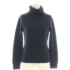 ブルーレーベルクレストブリッジ BLUE LABEL CRESTBRIDGE ロゴ刺繍ウールハイネック ニット セーター 38 ネイビー /DF ■OS