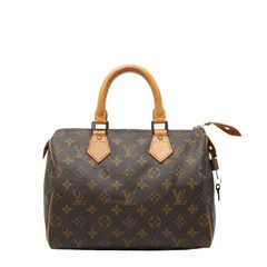 ルイ ヴィトン モノグラム スピーディ25 ミニボストンバッグ ハンドバッグ M41528 ブラウン PVC レザー レディース LOUIS VUITTON【228-51542】