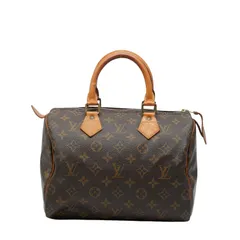 ルイ ヴィトン モノグラム スピーディ25 ミニボストンバッグ ハンドバッグ M41528 ブラウン PVC レザー レディース LOUIS VUITTON【228-51543】
