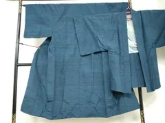 平和屋着物●男性　紬　アンサンブル　長羽織　霞文　正絹　逸品　DABB0423ud