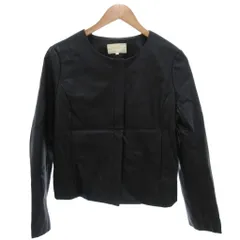 ビームスハート BEAMS HEART ジャケット ブルゾン フェイクレザー M 黒 ブラック /BS