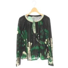 ツモリチサト TSUMORI CHISATO カットソー 長袖 花柄 2 黒 緑 /HKのサムネイル