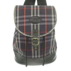バーバリーズ Burberrys ヴィンテージ リュックサック デイパック ノバチェック ロゴ 紺 ネイビー /MN6 ■GY18
