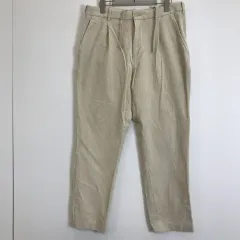 ユニクロ U ワンタック ワイド コーデュロイ イージーパンツ L