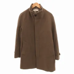 B&Y ユナイテッドアローズ BEAUTY&YOUTH ビューティー&ユース メルトンレイズドネックハーフコート スタンドカラー ウール ミドル丈 L 茶 ブラウン 1225-174-9490 /HO◇ 0217