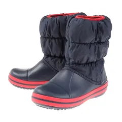 Crocs ブーツ ウィンター パフ ブーツ キッズ キッズ ネイビー/レッド 15cm 14613-485-2022