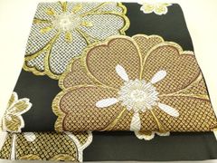 専用帯7149 7565 二点セット ○伝統工芸士 小笹宏風 金色繭 草木染袋帯