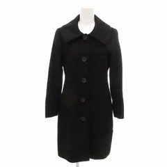 セオリー Theory ステンカラーコート ジャケット ウール ロング丈 2 M 黒 ブラック /HO● 0106 ■GY01