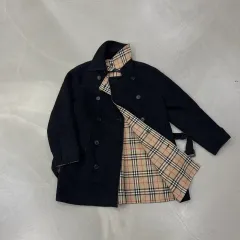 バーバリー ブラックレーベル ウール ノヴァチェック コート M