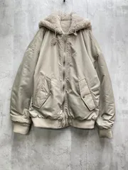 ZARA ザラ リバーシブル フェイクファー ボンバー ジャケット sizeUSA L/グレー ◆■◎レディース