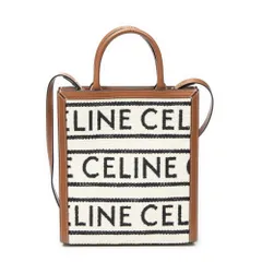 [中古] CELINE セリーヌスモール バーティカル カバ トートベージュ/ブラウンプリントキャンバスA