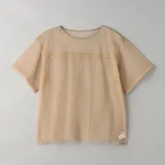 BEAUTY&YOUTH ナイロンチュールレイヤードショートスリーブプルオーバー