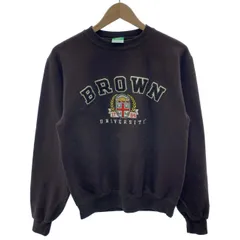 Champion　スウェット　長袖　トレーナー　トップス　クルーネック　裏起毛　ワッペン　刺しゅう　カレッジ　ブラウン大学　アメカジ　古着