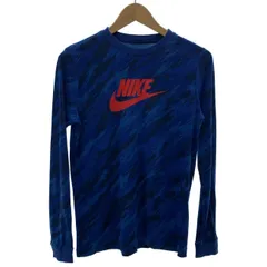 NIKE　ロンT　長袖　トップス　クルーネック　ロゴT　ブランドロゴ　スウッシュ　プリント　総柄　オーバーサイズ　スポーツ　古着