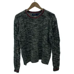 POLO RALPH LAUREN　セーター　長袖　ニット　トップス　クルーネック　リブ編み　無地　古着