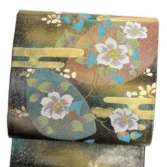 未着用 袋帯 今井 貝合わせ 菊花 花模様 金糸 着物 051b p - メルカリ