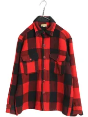 【お得なクーポン配布中!】 60s USA製 筆記体タグ エルエルビーン CPO ウール シャツ ジャケット メンズ M / ヴィンテージ ブロック チェック ボックス ヘビーウェイト