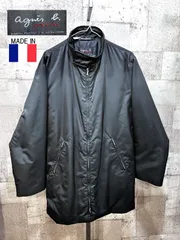 美品 90'S フランス製 アニエスベー スペシャル スタンドカラー 中綿コート ブラック 中綿ジャケット agnes b. SPECIAL