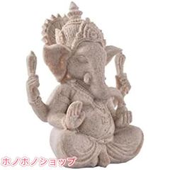 インド寺院由来 手彫り 石造 ガネーシャ神像 - メルカリ