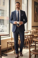 The Suit Company ザ スーツカンパニー セットアップ　スーツ 滑らか　ビジネス　上品な光沢　フォーマル セットアップ ウール ネイビー【中古】 メンズ