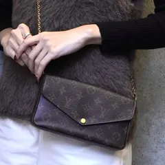 ルイ ヴィトン モノグラム ポシェット フェリシー ブラウン M81896