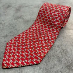 【Salvatore Ferragamo】アニマル柄　竜　龍　ドラゴン　レッド　東洋