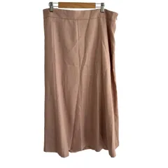 Rose Tiara(ローズティアラ) ロングスカート サイズ46 XL レディース美品  - ピンクベージュ ショルダーストラップ付き