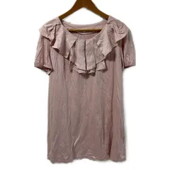 TO BE CHIC(トゥービーシック) ワンピース サイズV レディース美品  - ライトピンク 半袖/ミニ/フリル