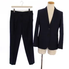 ポールスミス PAUL SMITH Ermenegildo Zegna セットアップ スーツ 上下 テーラードジャケット 背抜き シングル 2B パンツ ジップフライ チェック柄 42 40 紺 /BM