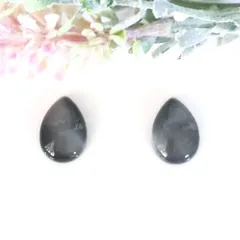 no.391　レジン　しずく型　ブラック　マグネット　ピアス　イヤリング　ハンドメイド