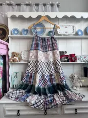 パッチワーク フラワー ロング ONE PIECE