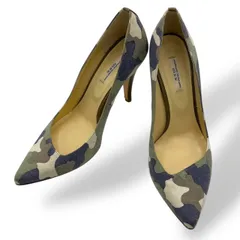 新品未使用　SEVEN TWELVE THIRTY　セブントゥエルブサーティー　パンプス　ハイヒール　カモフラ　迷彩柄　キャンバス　23cm 36 1/2