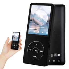 [신형 모델 26g 초경량] 음악 플레이어 MP3 플레이어 고코스파 32GB SD 카드 포함 128GB 확장 가능 [스피커 내장 & 유선 / 무선 양용] HIFI 음질 큰 화면 장시간 재생 대용량 메모리 컴팩트 잠금 버튼으로 오작동 방지 다기능 뮤직 프레p