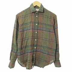 デニム&サプライ ラルフローレン DENIM & SUPPLY RALPH LAUREN チェック柄 シャツ 長袖 S カーキ 緑系 0717