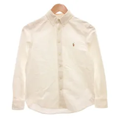 ポロ ラルフローレン POLO RALPH LAUREN BDシャツ ボタンダウンシャツ 長袖 ロングスリーブ M 白 ホワイト 同色 ポニー刺繍 IBO82 /FF